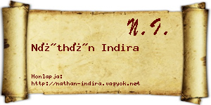 Náthán Indira névjegykártya